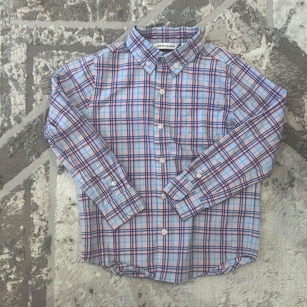 Janie & Jack Boys bundle of 3 button down shirts/ Size 4 - Picture 9 of 11